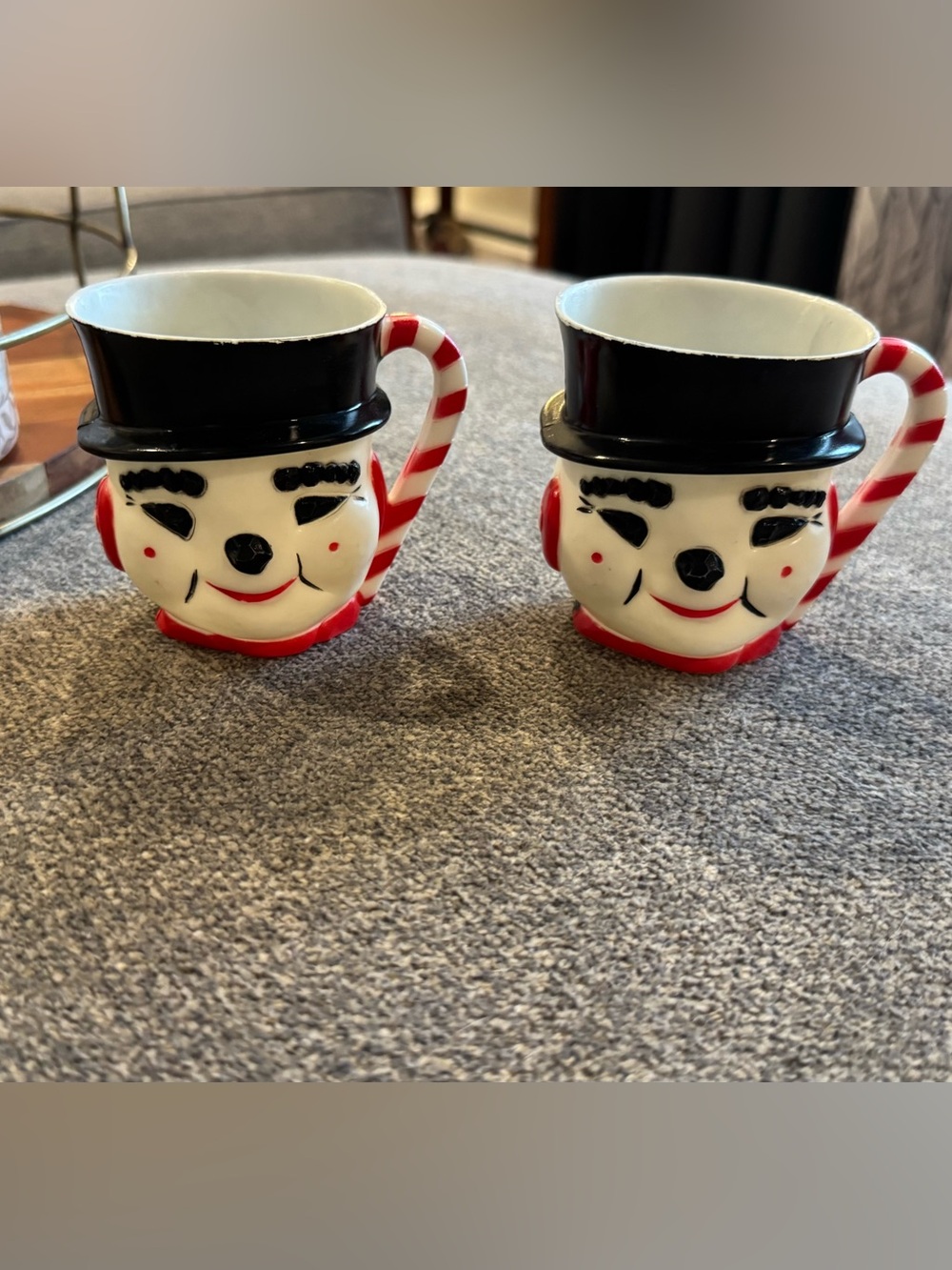 Vintage (50s) Plastic Snowman Mugs